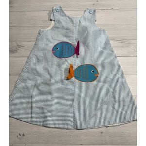 Mulberry street girls fish striped dress‎ 3T